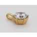 Solitär Anhänger 1.00ct  F Vsi Gelbgold 585 14K Lab Grown Diamond IGI Zertifikat
