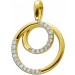 Diamantanhänger Gelbgod Weißgold 585 14K Diamanten 0.08ct