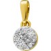 Brillant Anhänger Gelbgold 585 14 Karat 9 Diamanten 0.13ct TW VSI