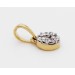 Brillant Anhänger Gelbgold 585 14 Karat 9 Diamanten 0.13ct TW VSI