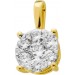 Brillant Anhänger Gelbgold 585 14 Karat 13 Diamanten 0.51ct TW VSI