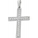 Kreuz Diamant Anhänger Weißgold 585 14 Karat 21 Brillanten 0.35ct VSI