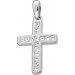 Diamanten Kreuz Anhänger Weißgold 585 14 K 0.15ct TW VSI