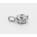 Solitär Anhänger 0.75ct F VSI Weißgold 585 14K Lab Grown Diamant 