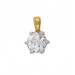 Brillant Anhänger 0.75ct F VSI Gelbgold 585 14K Lab Grown Diamant 