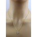 Kreuz Anhänger Gelbgold 585 14K 11 Brillanten 0.20ct TW VSI