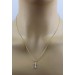 Kreuz Anhänger Gelbgold 585 14K 16 Brillanten 0.10ct TW VSI
