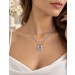 Tansanit Anhänger Weißgold 585 Lab Grown Diamanten 0.60ct
