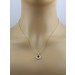 Rubin Anhänger Gelbgold 585 14K roter Edelstein Lab Grown Diamanten