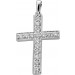 Kreuz Anhänger Weißgold 585 14K Lab Grown Diamanten 0.47ct