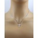 Kreuz Anhänger Weißgold 585 14K Lab Grown Diamanten 0.47ct