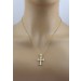 Kreuz Anhänger Gold 585 14 Karat Brillanten 0.22ct