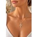 Kreuz Anhänger Gold 585 14 Karat Brillanten 0.22ct