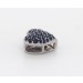 Herz Anhänger Weißgold 585 14K blaue Saphir Edelsteine 0.21ct