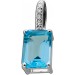 Blautopas Anhänger Platin 950 Sky Blue Blautopas 1ct Brillanten 0.03ct