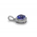 Tansanit Anhänger Platin 950 blauer Edelstein 2.25ct Brillanten 0.25ct