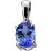 Tansanit Anhänger Platin 950 blauer Edelstein 1.25ct