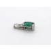 Smaragd Anhänger Platin 950 grüner Edelstein 0.75ct Brillanten 0.05ct