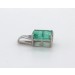 Smaragd Anhänger Platin 950 grüner Edelstein 0.75ct Brillanten 0.05ct