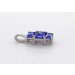 Tansanit Anhänger Platin 950 blaue Edelsteine 1.49ct
