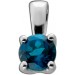 Blautopas Anhänger Platin 950 blauer London Bluetopas 0.50ct