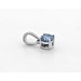 Solitär Anhänger Platin 950 Blauer Natur Diamant 0.25ct