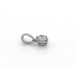 Solitär Anhänger Platin 950 Natur Diamant champagner 0.25ct