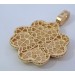 Kleeblatt Herz Anhänger Gold 585 14 Karat weiße Zirkonia