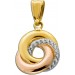 Trinity Anhänger Gold Weißgold Rosegold 333 8K weiße Zirkonia