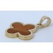 Kleeblatt Anhänger Gold 333 8K brauner Tigerauge Edelstein