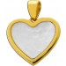 Herz Anhänger Gold 333 8K weißer Perlmutt