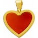 Herz Anhänger Gold 333 8K roter Karneol Edelstein