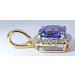 Tansanit Anhänger Gold 585 14K blauer Edelstein Natur Brillanten
