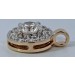 Halo Diamant Anhänger Halo Gold 375 9K Labor Diamanten 0.70