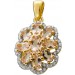 Diamant Anhänger Gold 375 9K Natur Morganit Labor Diamanten 0.30ct