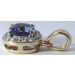 Tansanit Anhänger Gold 375 9K Natur Edelstein Labor Diamanten 0.10ct