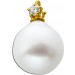 Perlenanhänger Gold 585 Natur Diamant 0.075ct Süßwasserperle