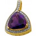 Amethyst Anhänger Gold 585 14K nat Amethyst 8.5ct Natur Diamanten