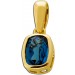 Blautopas Anhänger Gold 585 14K nat London Blue Topaz 1.1ct 