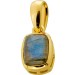 Labradorit Anhänger Gold 585 14K nat Edelstein 1.25ct 