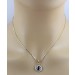 Saphir Anhänger Gold 585 14K nat Saphir Natur Diamanten