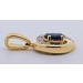 Saphir Anhänger Gold 585 14K nat Saphir Natur Diamanten