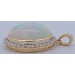 Opal Anhänger Gold 585 14K nat Opal 6.8ct Lab Grown Diamanten 0.5ct