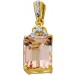 Diamant Anhänger Gold 585 14K nat Morganit 2.05ct Brillanten 0.04ct