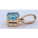 Blautopas Anhänger Gold 585 14K nat Swiss Bluetopas 0.31ct 