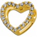 Herz Anhänger Gold 585 14K Natur Diamanten 0.14ct