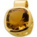 Quarz Anhänger Gold 585 14K honiggelber Natur Quarz 4.1ct.
