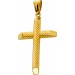 Kreuz Anhänger Gold 333 8 Karat beidseitig tragbar