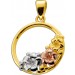 Trinity Rosen Anhänger Gold 333 Weissgold Rosegold 8K
