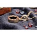 Onyx Anhänger Gold 585 14K nat Onyx Edelstein nat rote Granate